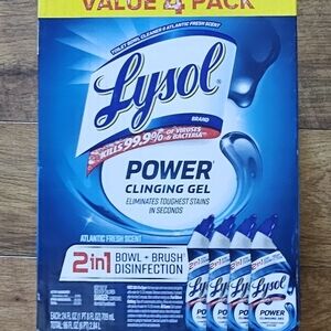 Lysol Power Clinging Gel Toilet Cleaner - Blue